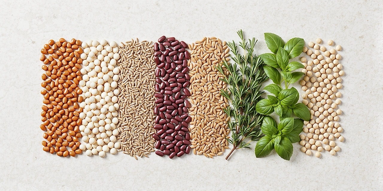 Selezione di ingredienti naturali e integrali